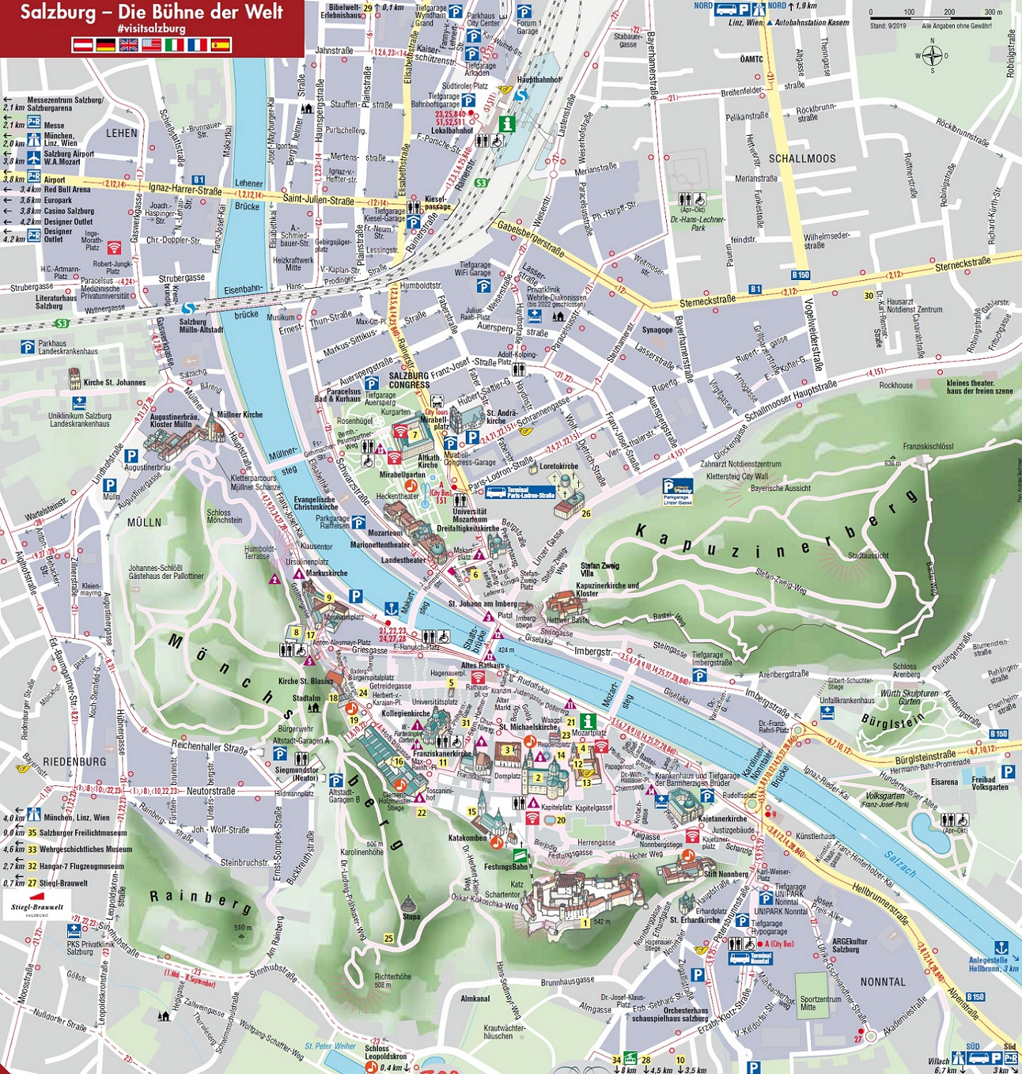 Maps Of Salzburg Collection Of Maps Of Salzburg City Maps Of | The Best ...